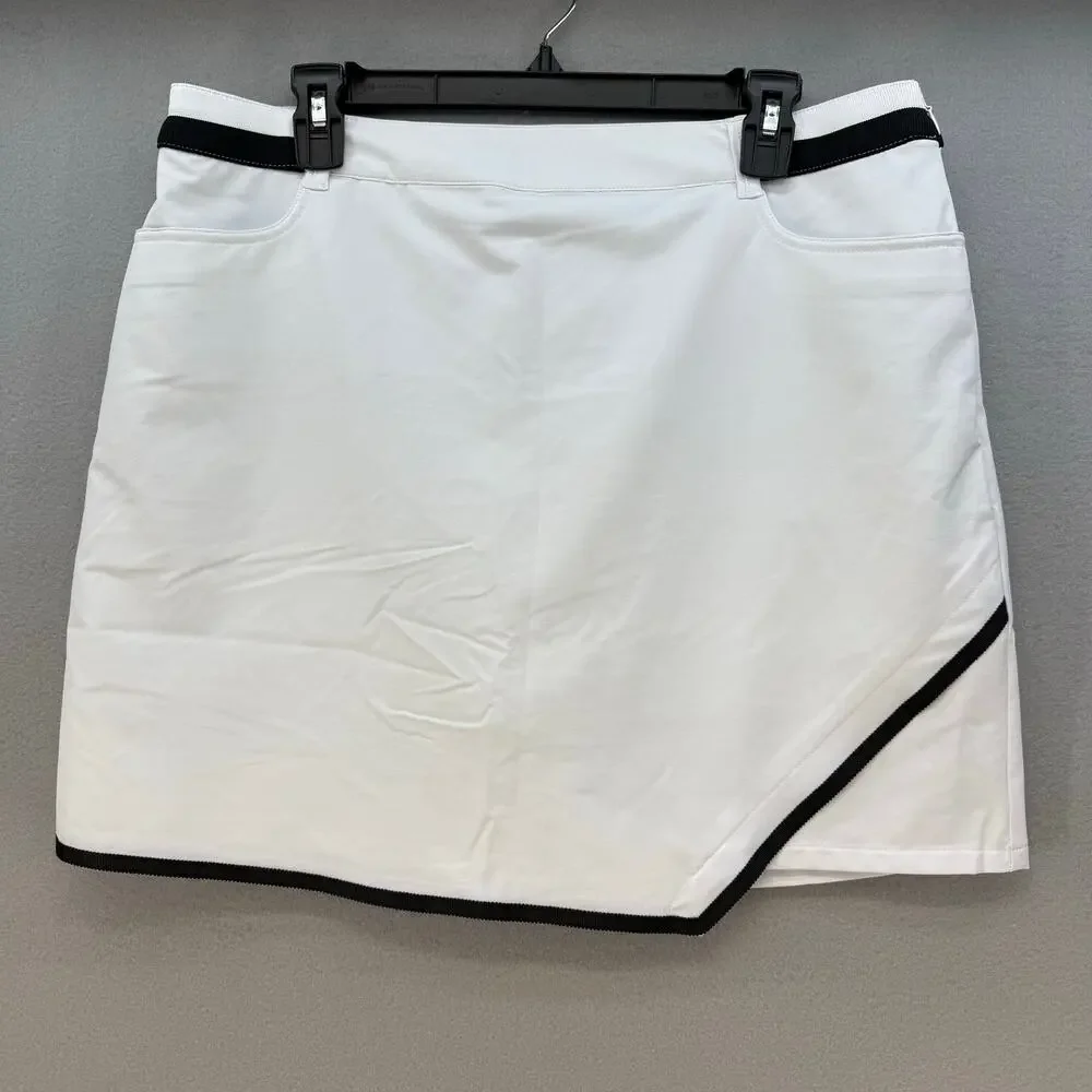 N'Vo by Lanctot Skort Women's 10 Size White Black Golf Skort Pickleball Golf EUC - Picture 1 of 13